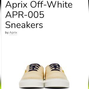 APRIX leather and canvas shoe with dust bag made in Portugal